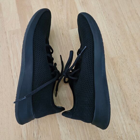 SALE Allbirds Tree Runners All Black Sneakers Size W9 EUC - Picture 6 of 9